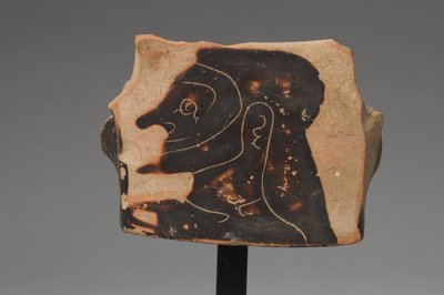 Black Figure Shard from a Column Krater, Corinthian by Greek